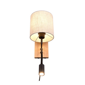 Nástěnná lampa TRIO NILAM béžová dřevo 212879236