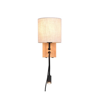 Nástěnná lampa TRIO NILAM béžová dřevo 212879236