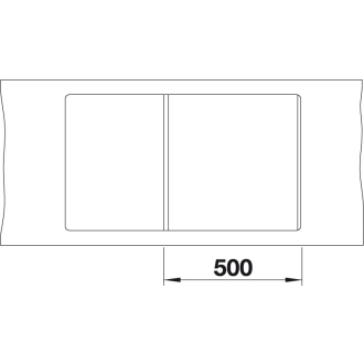 Blanco METRA 5 SF 519098 drez s odkvapom, obojstranný aluminium drez do roviny