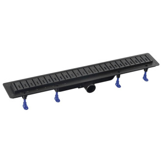 Sprchový žľab Polysan KLAVER 71 cm plast čierna mat 73721B