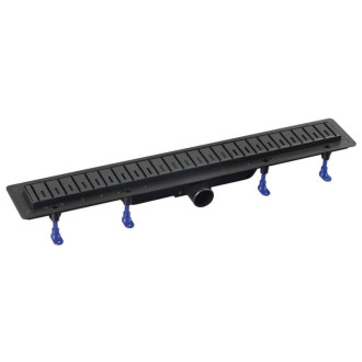 Sprchový žlab Polysan KLAVER 71 cm plast černá mat 73721B