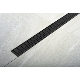 Sprchový žlab Polysan KLAVER 71 cm plast černá mat 73721B