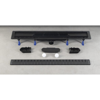 Sprchový žlab Polysan KLAVER 71 cm plast černá mat 73721B