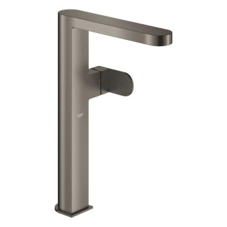 Vysoká umývadlová batéria Grohe Plus bez výpustu kartáčovaný Hard Graphite 32618AL4