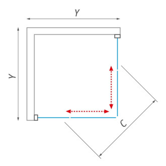 Sprchovací kút štvorec 90x90 cm Roth Project N0789