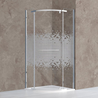 Sprchovací kút štvrťkruh 80x80 cm Roth Project N0798