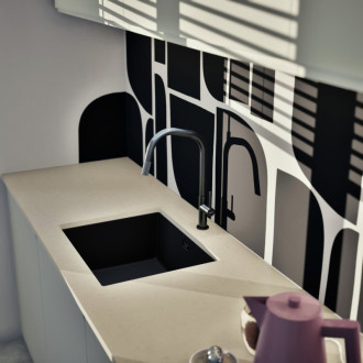 Drezová batéria Schock bez výpuste Gunmetal Brushed 545120GUB