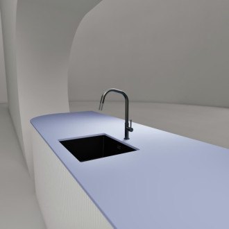 Drezová batéria Schock bez výpuste Gunmetal Brushed 545120GUB
