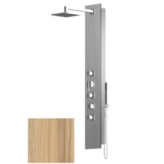Sprchový panel Sapho Flat Cube na stenu s termostatickou batériou kokos 80722-0335