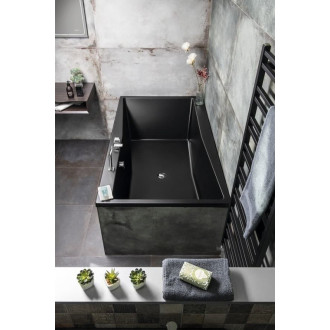 Obdĺžniková vaňa Polysan QUEST 180x100 cm akrylát ľavá aj pravá čierna 78511BM