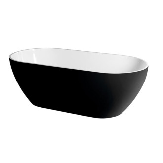 Voľne stojaca vaňa Polysan Reduta 150x75 cm liaty mramor ľavá aj pravá čierna 72974