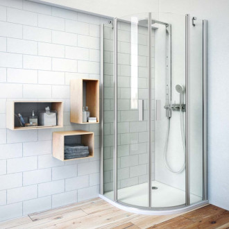 Sprchovací kút štvrťkruh 80x80 cm Roth Tower Line 723-8000000-00-02
