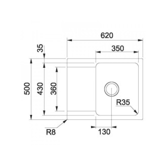 Set drezu Franke Orion OID 611-62 a batéria FP 9400, čierna SETT29C
