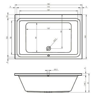 Asymetrická vaňa Riho Castello 180x120 cm akrylát BB7700500000000