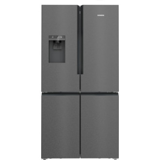 Americká chladnička Siemens s mrazničkou dole 183 x 90,5 cm BlackSteel, Total noFrost KF96DPXEA