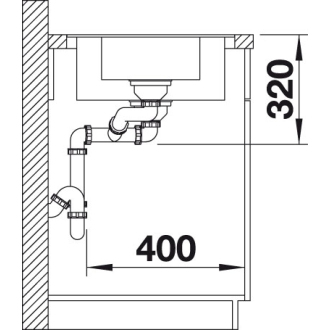 Blanco METRA 6 SF 519114 drez s odkvapom, obojstranný aluminium drez do roviny
