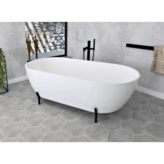 Voľne stojaca vaňa Polysan Reduta 150x75 cm liaty mramor ľavá aj pravá 72843