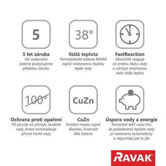 Ravak TE 091.00/150 Sprch. stĺp Termo 100, s termostatickou batériou a spŕch. setom X070058
