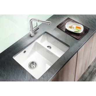 Blanco SUBLINE 350/150 U Keramika basalt s tiahlom drez vľavo