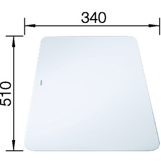 Krájacia doska AXIS III 510x340 sklo biela