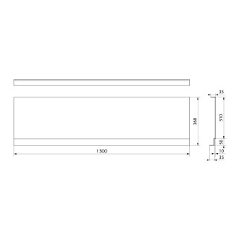 DEEP PLAIN NIKA panel 130x36cm 72956 34457 72956