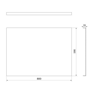 PLAIN panel bočný 80x59cm, čierna mat 72696.21 53148 72696.21