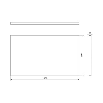PLAIN panel bočný 100x59cm, čierna mat 72723.21 53150 72723.21