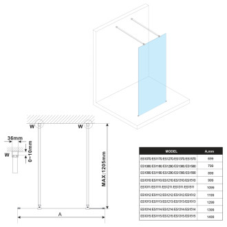 ESCA dymové sklo 1467x2100mm ES1215 52531 ES1215