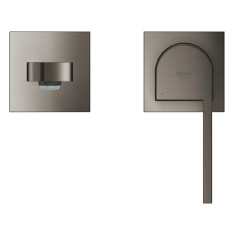 Umývadlová batéria Grohe Plus bez podomietkového telesa kartáčovaný Hard Graphite 29303AL3