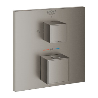 Vaňová batéria Grohe Grohtherm Cube bez podomietkového telesa kartáčovaný Hard Graphite 24154AL0