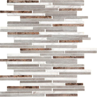 Kamenná mozaika Premium Mosaic Stone sivá 25x30 cm mat STMOS7140MIX1