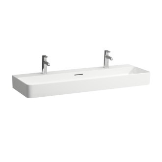 Umývadlo Laufen Val 120x42 cm s dvoma otvormi pre batériu H8102894001071