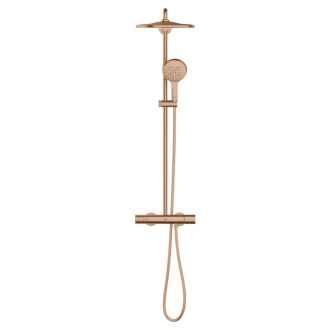 Sprchový systém Grohe Rainshower s termostatickou batériou Brushed Warm Sunset 26836DL0