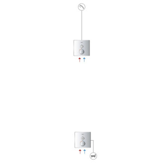Termostat Grohe Smart Control bez podomietkového telesa chróm 29144000