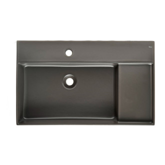 Nábytkové umývadlo Roca Inspira 80x49 cm Onix mat otvor pre batériu vľavo A32752B640