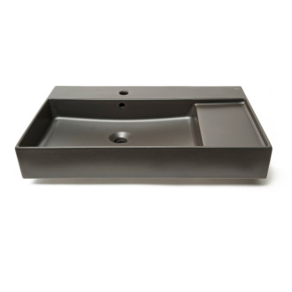 Nábytkové umývadlo Roca Inspira 80x49 cm Onix mat otvor pre batériu vľavo A32752B640