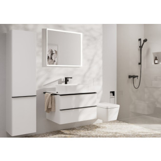 Vysoká umývadlová batéria Hansgrohe Tecturis E s clic-clacom matná čierna 73070670