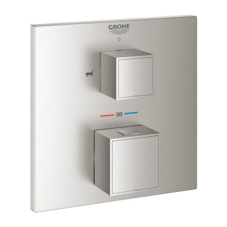 Vaňová batéria Grohe Grohtherm Cube bez podomietkového telesa supersteel 24155DC0