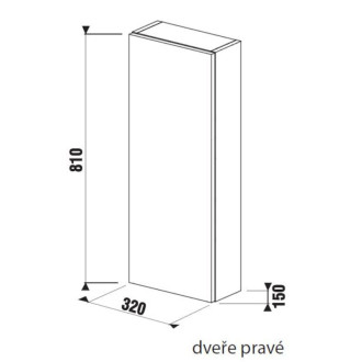 Kúpeľňová skrinka nízka Jika Cubito 32x15x81 cm dub H43J4241205191
