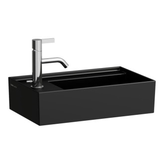 Umývadlo Laufen Kartell By Laufen 46x28 cm čierna mat otvor pre batériu, bez prepadu H8153357161111