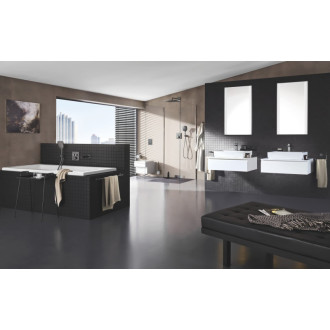Umývadlová batéria Grohe Eurocube s výpustom kartáčovaný Hard Graphite 23127AL0