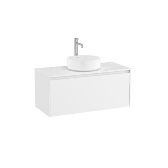 Kúpeľňová skrinka pod umývadlo Roca ONA 99,4x44,3x45,7 cm biela mat ONADESK1001ZBM