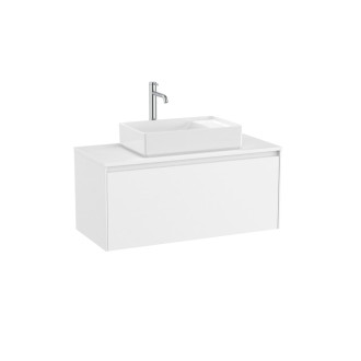 Kúpeľňová skrinka pod umývadlo Roca ONA 99,4x44,3x45,7 cm biela mat ONADESK1001ZBM