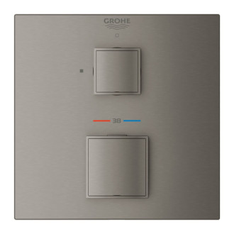 Sprchová batéria Grohe Grohtherm Cube bez podomietkového telesa kartáčovaný Hard Graphite 24153AL0