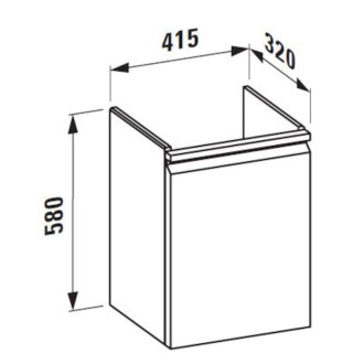 Kúpeľňová skrinka pod umývadlo Laufen Pro S 41,5x32,1x58 cm biela lesk H4833020964751