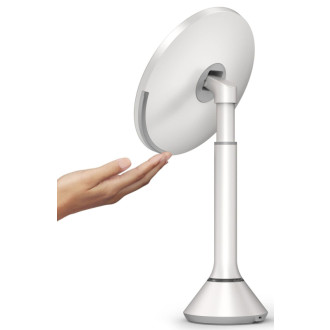 Kozmetické zrkadlo Simplehuman Dual Touch perleťovo biela SHST3054