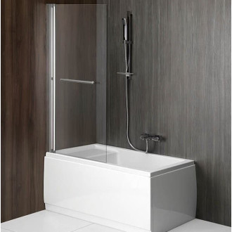 Polysan RIONI pneumatická vaňová zástena 710 mm, strieborný rám, číre sklo,72915
