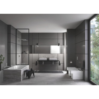 Umývadlová batéria Grohe Eurocube bez podomietkového telesa supersteel 23447DC0