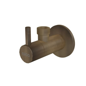 Rohový ventil Alca s filtrom 1/2"×1/2", okrúhly, bronz-antic ARV003ANTIC