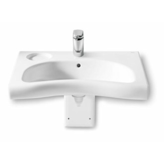 Bezbariérové umývadlo Roca Meridian 70x57 cm otvor pre batériu uprostred A32724H000